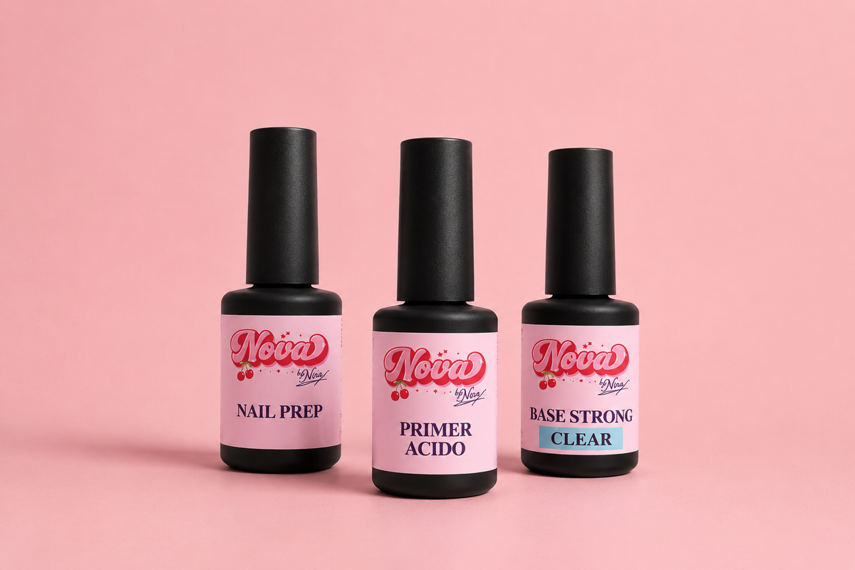 Kit Adesione Perfetta Nail Prep- Primer Acido - Base Strong Clear